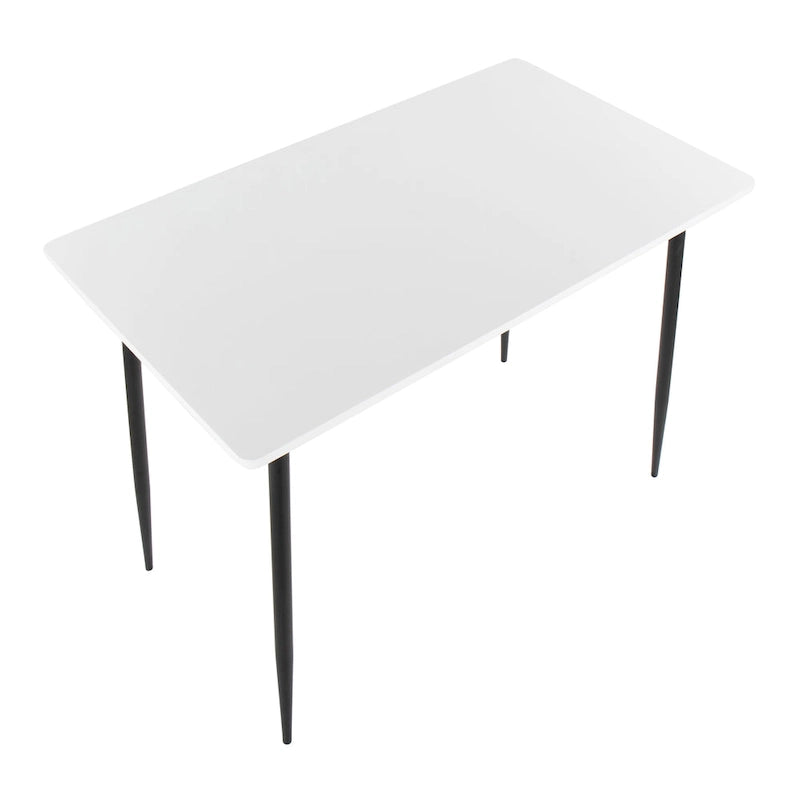Table à manger contemporaine de hauteur comptoir style glamour avec plateau en bois et pieds en métal