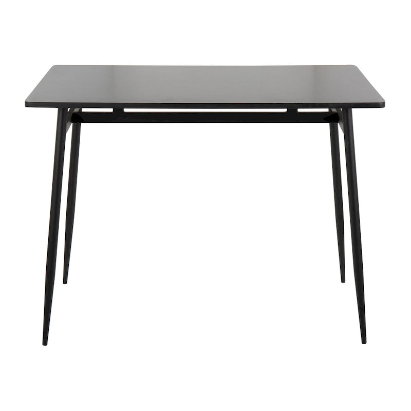 Table à manger contemporaine de hauteur comptoir style glamour avec plateau en bois et pieds en métal