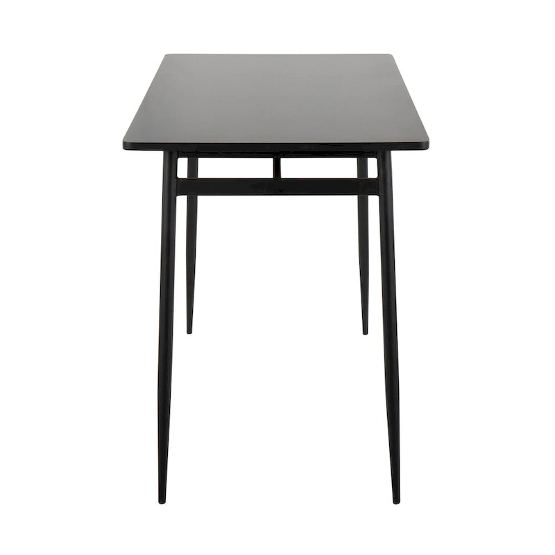 Table à manger contemporaine de hauteur comptoir style glamour avec plateau en bois et pieds en métal