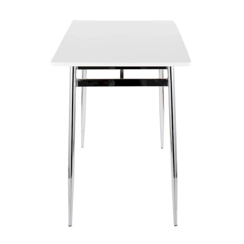 Table à manger contemporaine de hauteur comptoir style glamour avec plateau en bois et pieds en métal