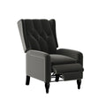 Fauteuil inclinable à dossier haut en velours avec dossier inclinable et garniture cloutée