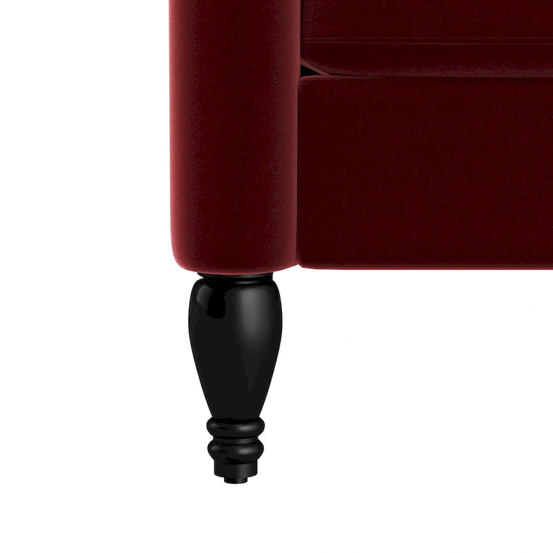 Fauteuil inclinable à dossier haut en velours avec dossier inclinable et garniture cloutée