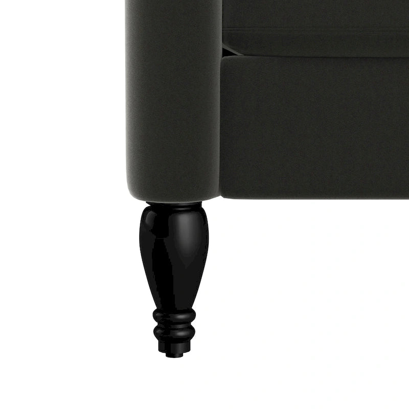 Fauteuil inclinable à dossier haut en velours avec dossier inclinable et garniture cloutée