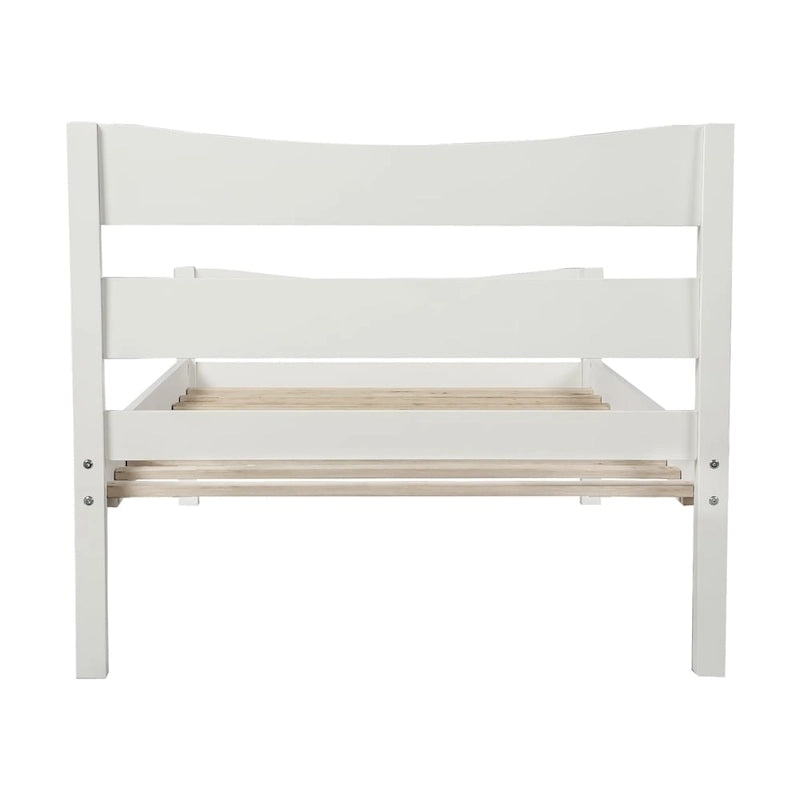 Lit plateforme en bois massif avec tête et pied de lit – 3 options de finition