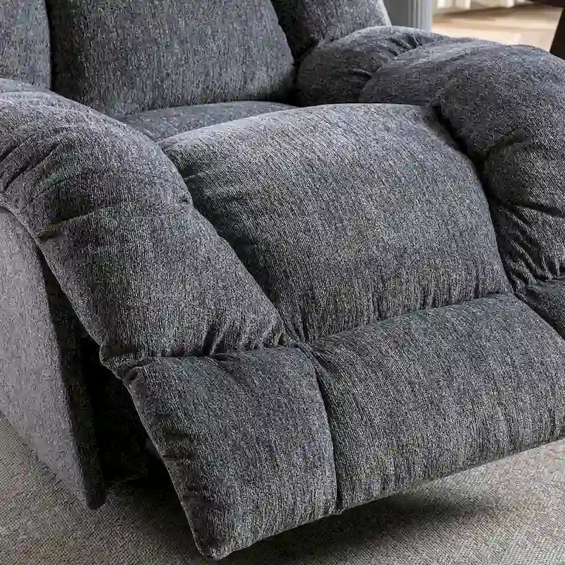 Fauteuil inclinable électrique avec appui-tête réglable et port de charge USB – Tissu chenille