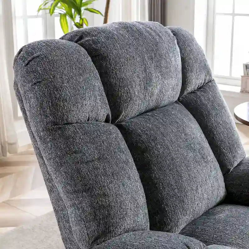 Fauteuil inclinable électrique avec appui-tête réglable et port de charge USB – Tissu chenille