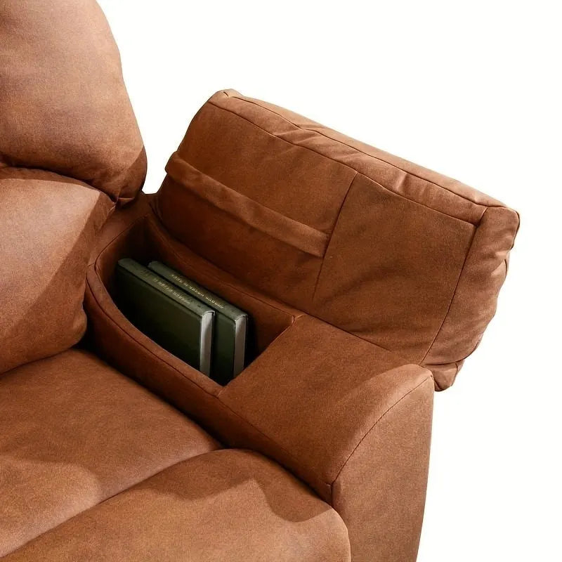 Fauteuil inclinable électrique avec appui-tête réglable et port de charge USB – Tissu chenille