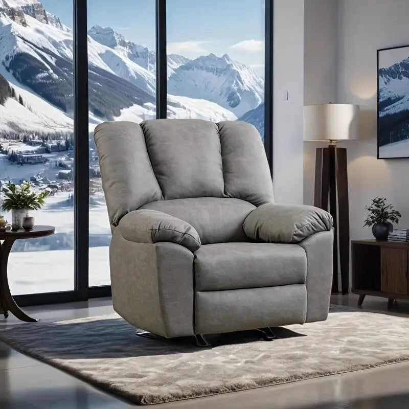 Fauteuil inclinable électrique avec appui-tête réglable et port de charge USB – Tissu chenille