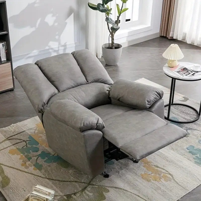 Fauteuil inclinable électrique avec appui-tête réglable et port de charge USB – Tissu chenille