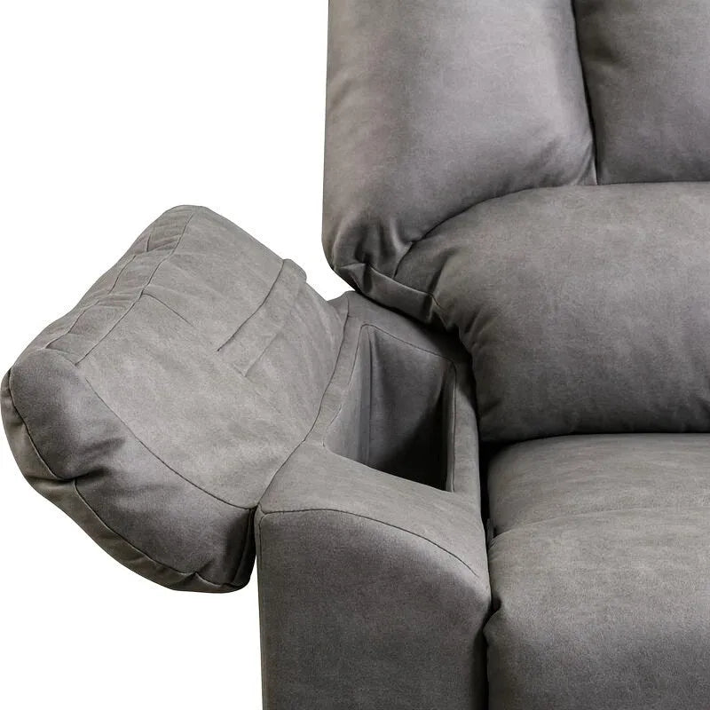 Fauteuil inclinable électrique avec appui-tête réglable et port de charge USB – Tissu chenille