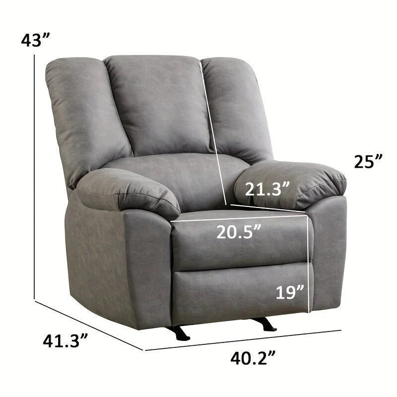 Fauteuil inclinable électrique avec appui-tête réglable et port de charge USB – Tissu chenille