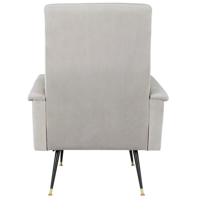 Fauteuil club rétro Mid-Century Modern avec pieds dorés