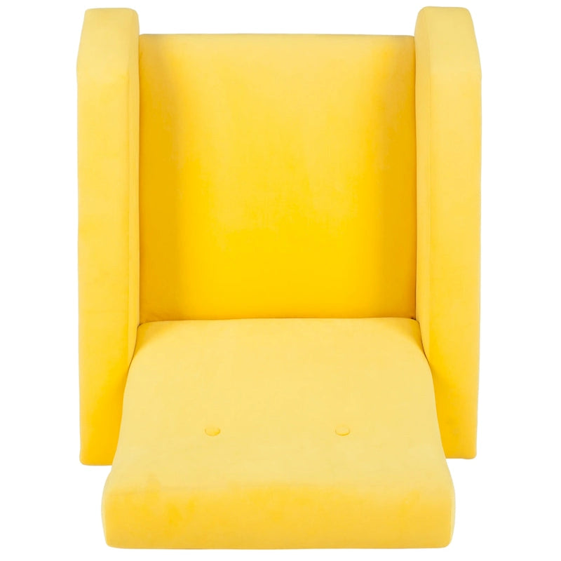 Fauteuil club rétro Mid-Century Modern avec pieds dorés