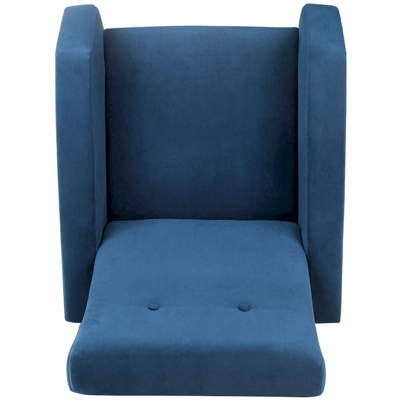 Fauteuil club rétro Mid-Century Modern avec pieds dorés