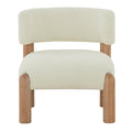 Fauteuil en fausse fourrure avec pieds sculptés en bois