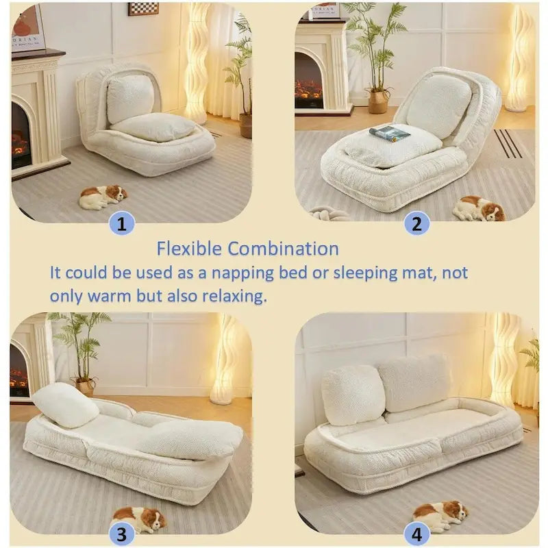 Fauteuil de sol pliable avec 5 positions réglables
