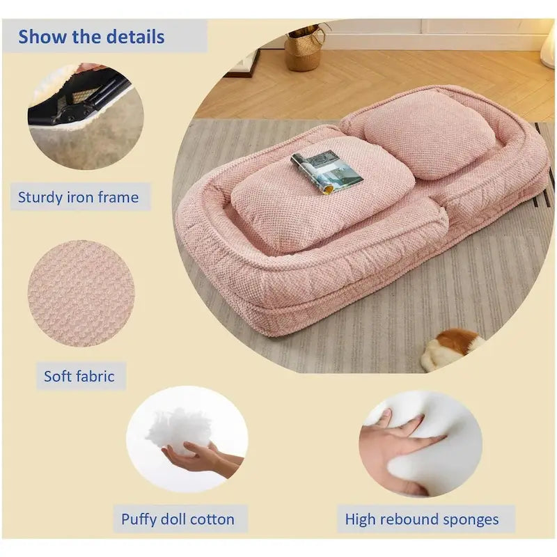 Fauteuil de sol pliable avec 5 positions réglables