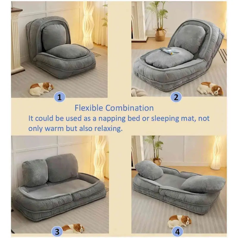 Fauteuil de sol pliable avec 5 positions réglables
