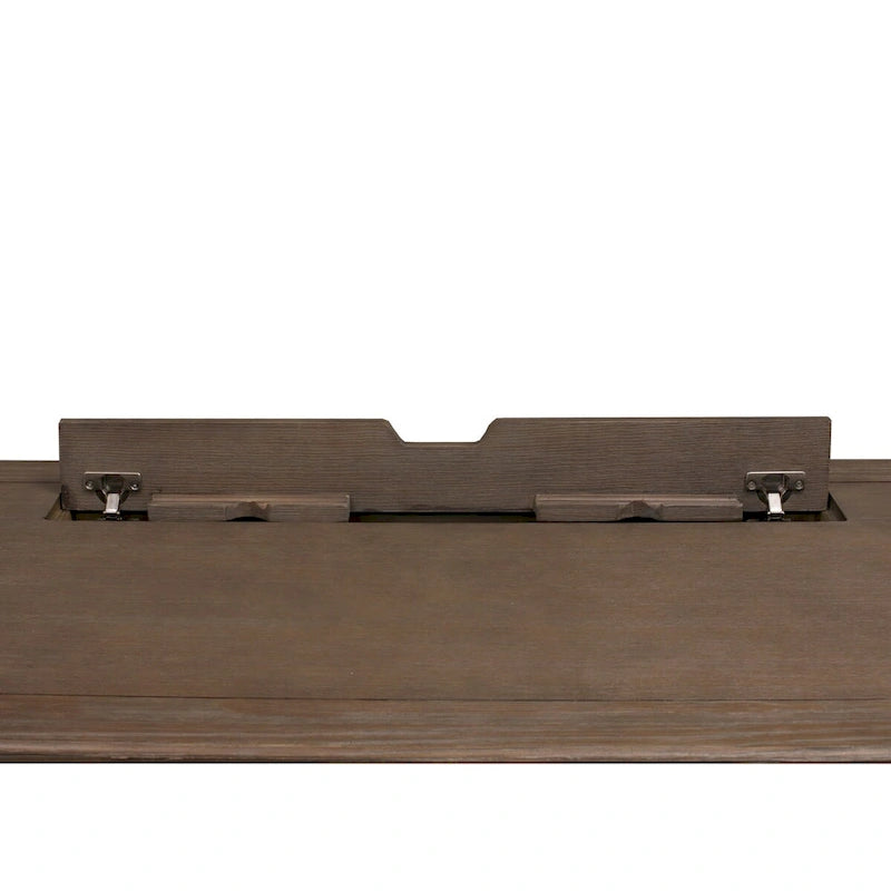 Bureau électrique assis-debout avec plateau en bois massif, hauteur réglable de 76 cm à 114 cm – Gris vieilli