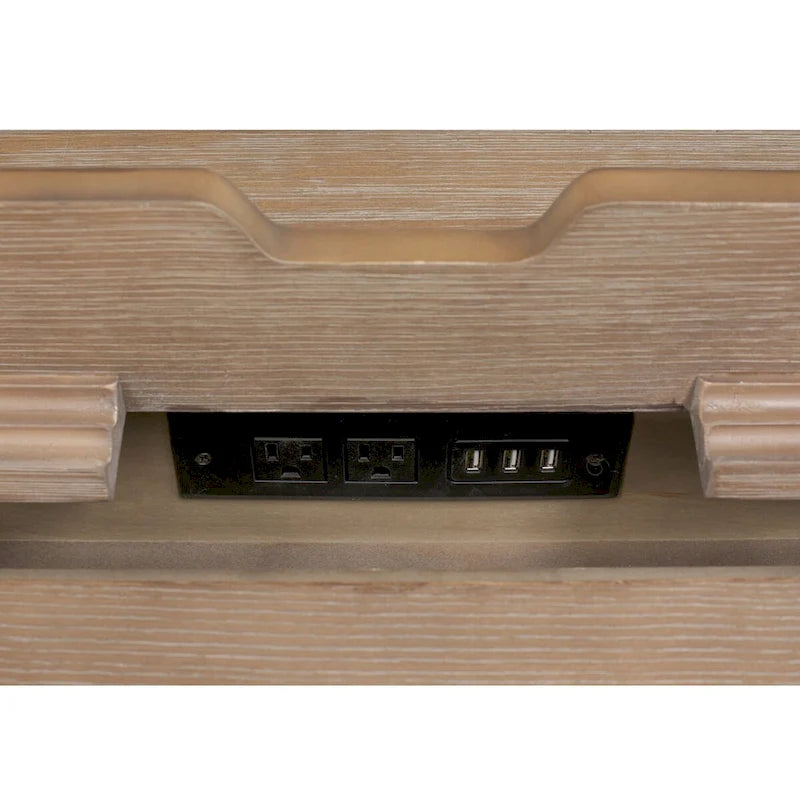 Bureau électrique assis-debout avec plateau en bois massif, hauteur réglable de 76 cm à 114 cm – Gris vieilli