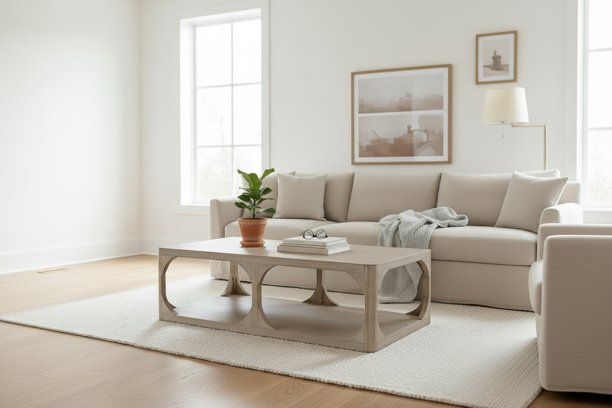 Wide angle coffee table lifestyle
